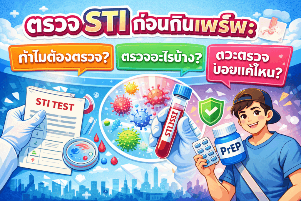 ตรวจ STI ก่อนกินเพร็พ ทำไมต้องตรวจ ตรวจอะไรบ้าง และตรวจบ่อยแค่ไหน?